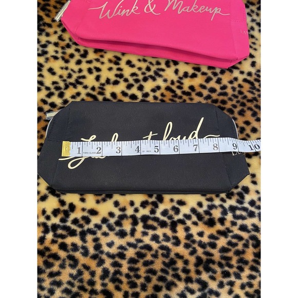 2X Lancome Makeup Bag Lash Wink Travel Bag Black - Picture 5 of 8